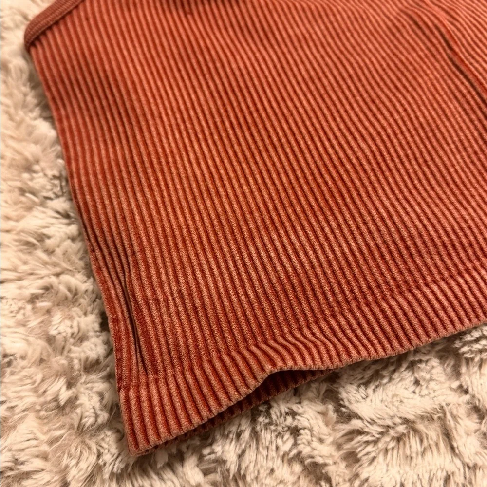 Rust Ribbed Tank Top - Picture 2 of 5